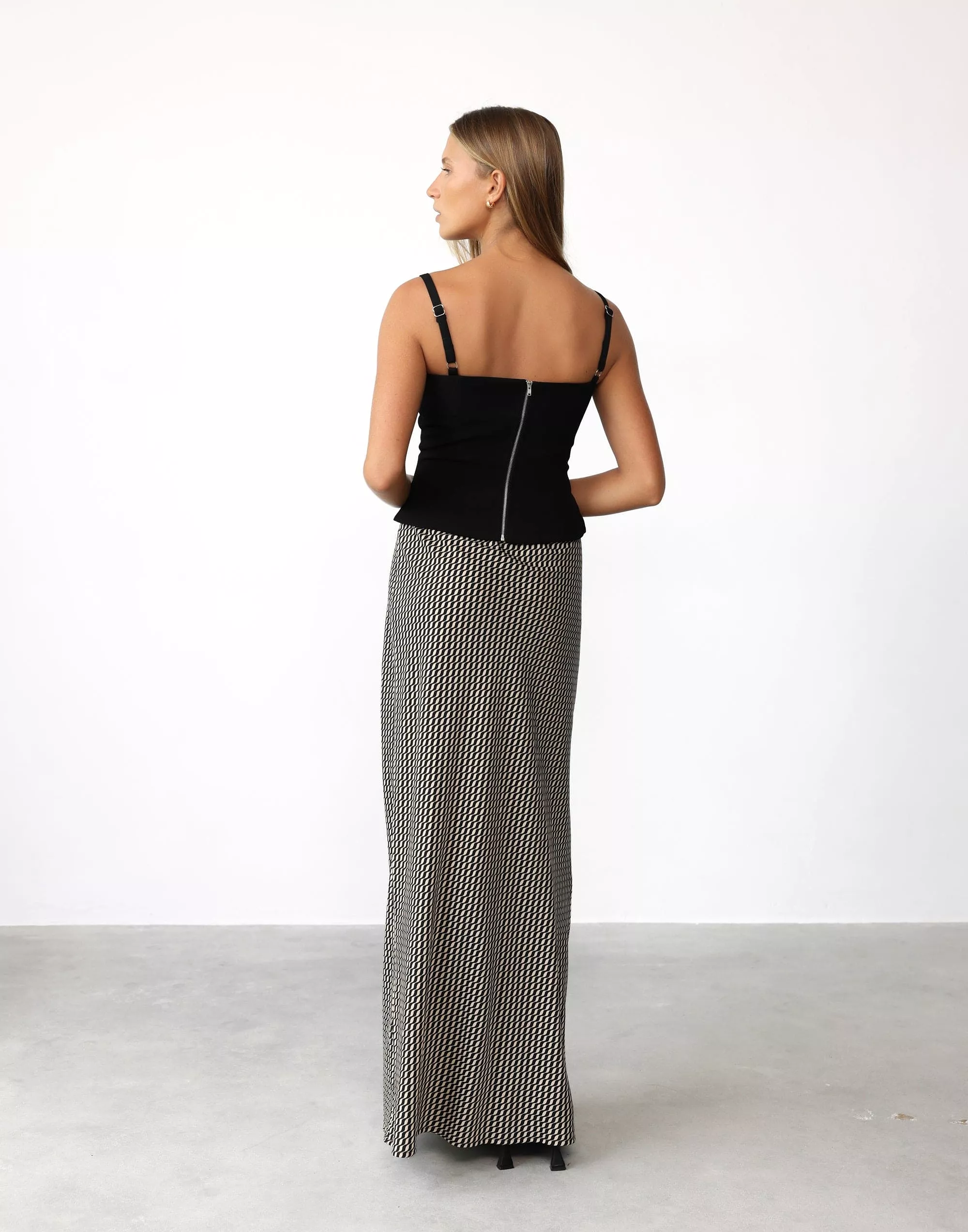 Zaya Maxi Skirt - Sand Ripple