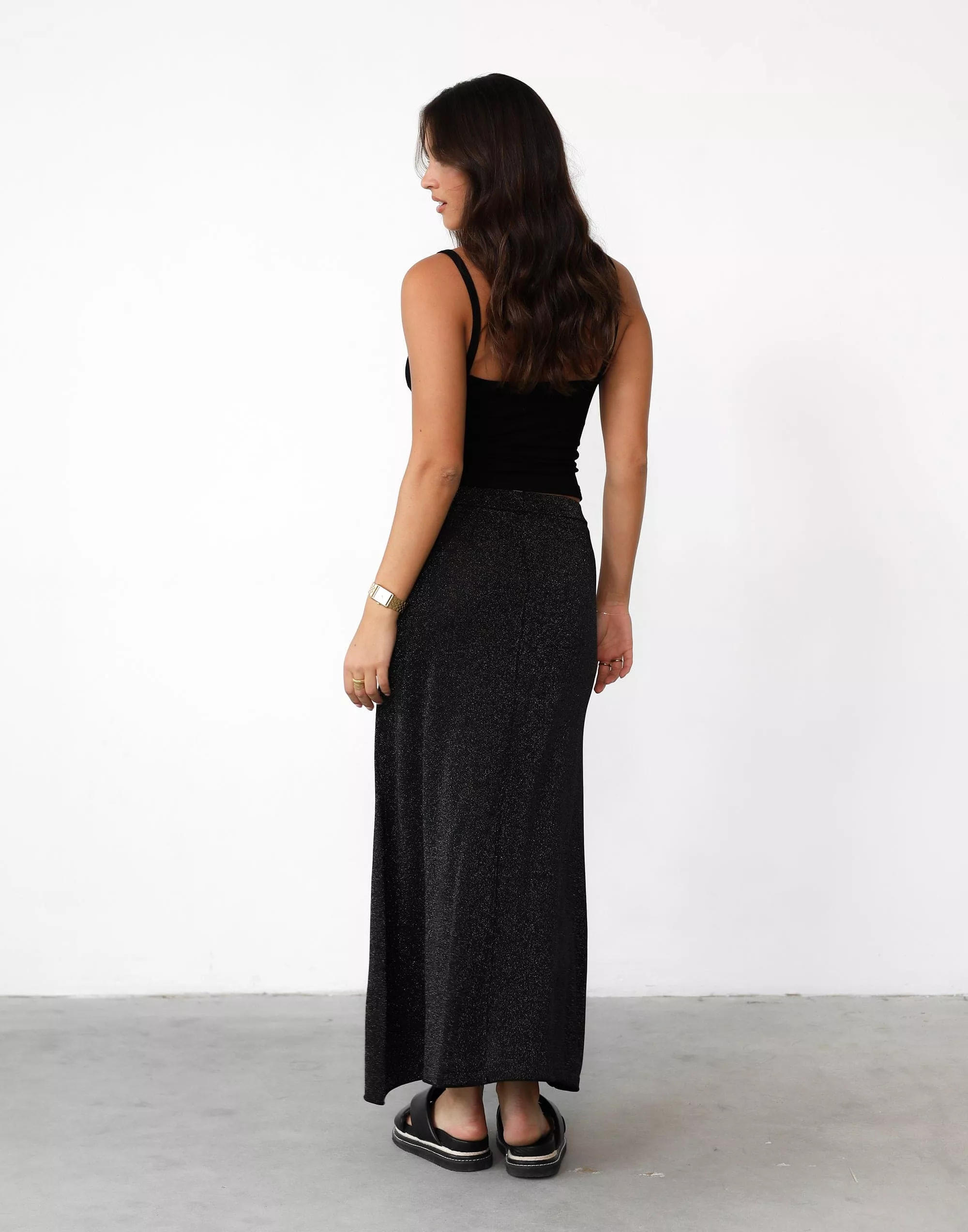 Zerah Black Maxi Skirt